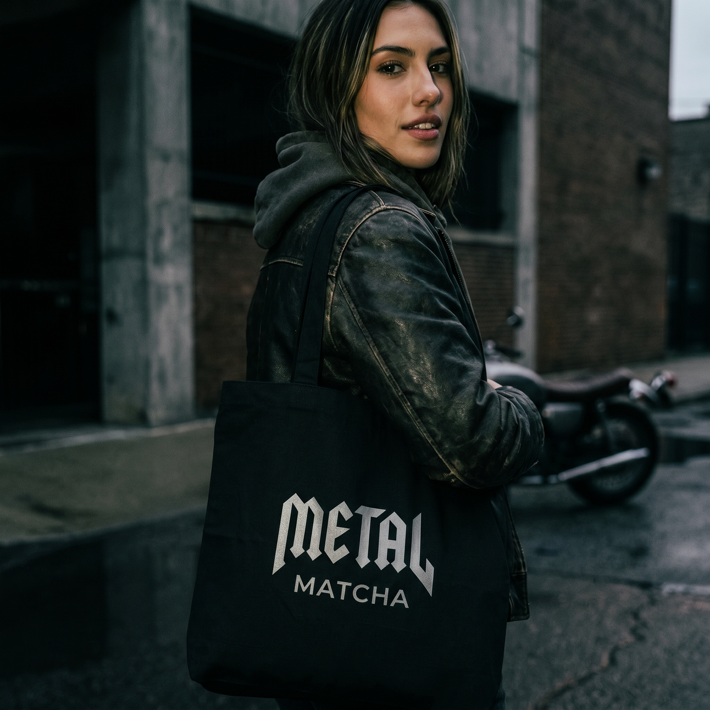 Metal Matcha Canvas Tote
